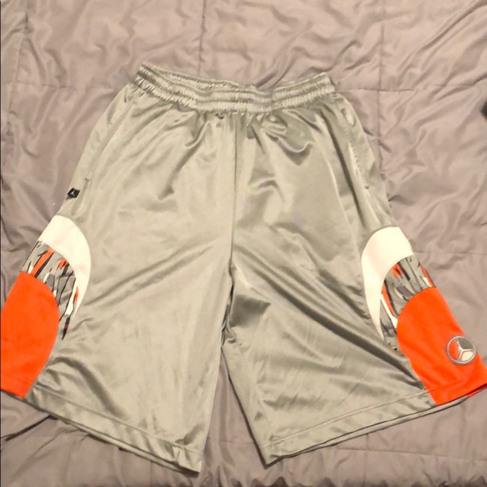 Rare Silver Orange Vintage Jordan Basketball Short